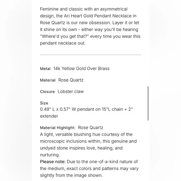 NWT Kendra Scott heart necklace - Picture 3 of 5